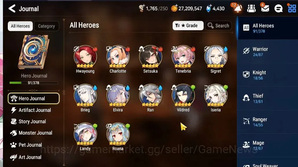 Epic Seven Accounts Limited Hero GLOBAL Unverif|New Era|5 ML(Salome,Harsetti,SP Politis,LR Krau)+Setsuka,Landy,Brieg|PoH 7