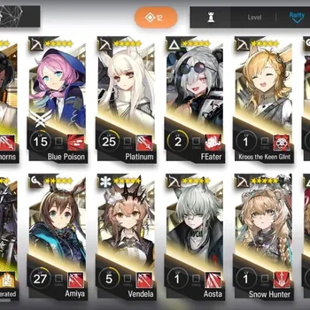 Arknights Accounts Starter Global|Lv 17|66 total OP|1 Alter : Jessica the Liberated|3x6 Star (Mountain,Thorns,Mostima)|Story