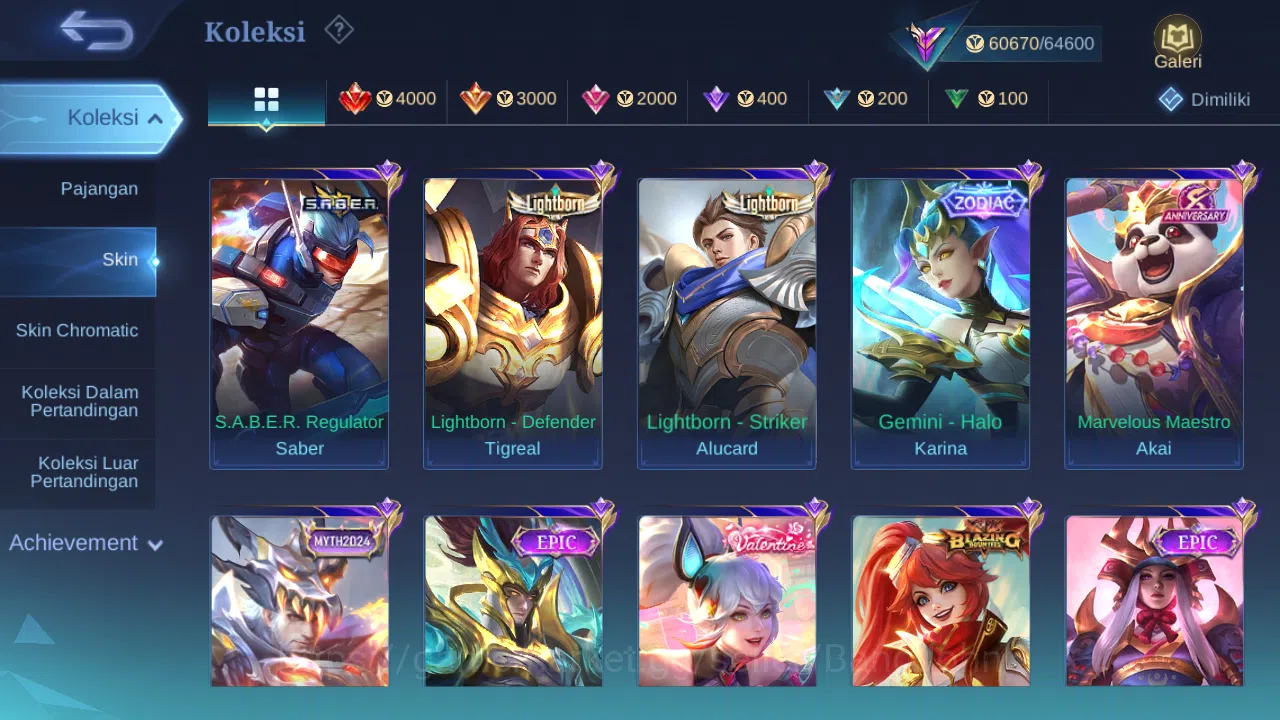 Mobile Legends: Bang Bang Accounts Hero 127 Skin 248 | Prime Granger | Luckybox Lesle image 4