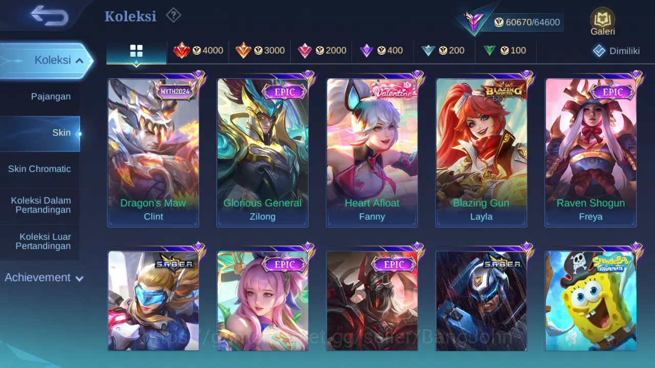 Mobile Legends: Bang Bang Accounts Hero 127 Skin 248 | Prime Granger | Luckybox Lesle image 5