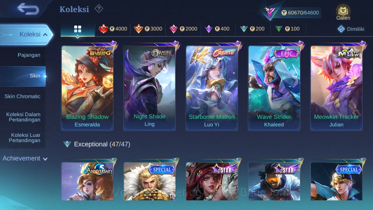 Mobile Legends: Bang Bang Accounts Hero 127 Skin 248 | Prime Granger | Luckybox Lesle image 9