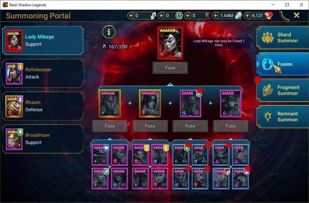 Raid: Shadow Legends Accounts Lv50 890K Power|1 Mythic(Galleus)|29 Legend(Ninja, image 19