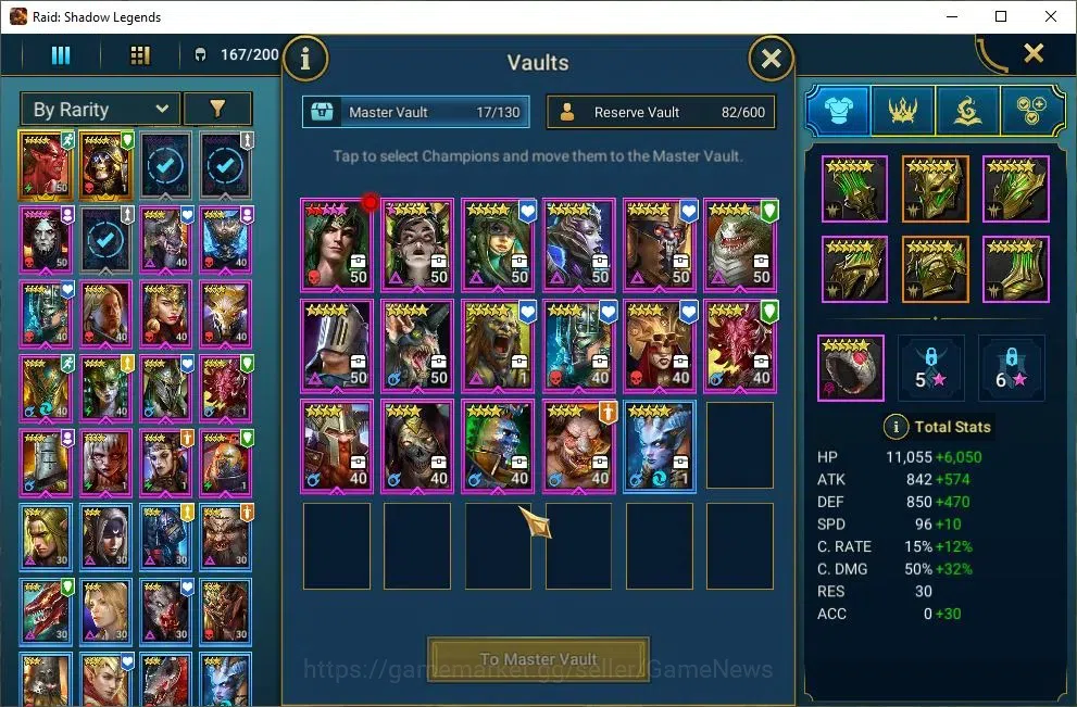 Raid: Shadow Legends Accounts Lv50 890K Power|1 Mythic(Galleus)|29 Legend(Ninja, image 5