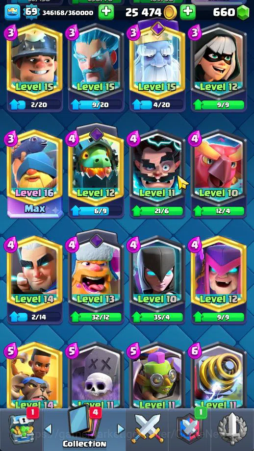 Clash Royale Accounts Lv 69|Trophy 11383|KTL 15|Limited Skin|Card 121| 4 image 12