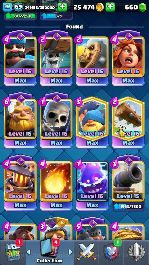 Clash Royale Accounts Lv 69|Trophy 11383|KTL 15|Limited Skin|Card 121| 4 image 14