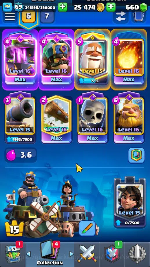 Clash Royale Accounts Lv 69|Trophy 11383|KTL 15|Limited Skin|Card 121| 4 image 3