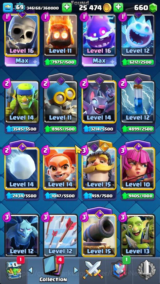 Clash Royale Accounts Lv 69|Trophy 11383|KTL 15|Limited Skin|Card 121| 4 image 6