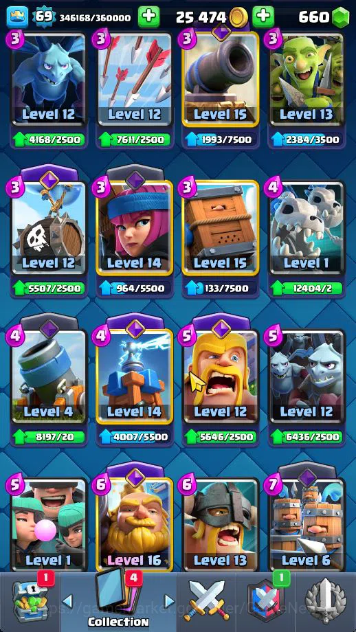 Clash Royale Accounts Lv 69|Trophy 11383|KTL 15|Limited Skin|Card 121| 4 image 7