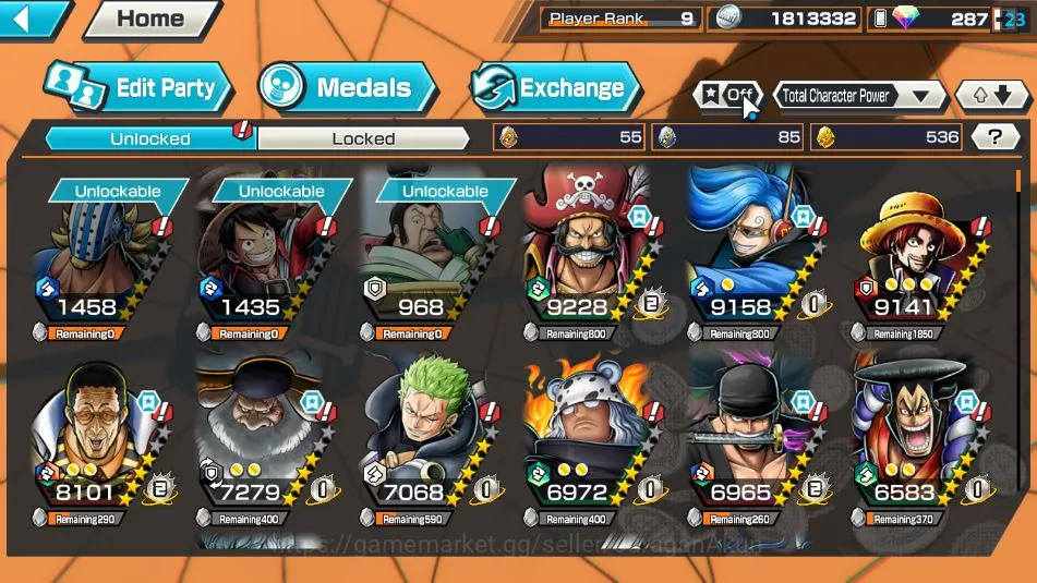 One Piece Bounty Rush Accounts Global| 5 META EX|King Pirates Gol D Roger,Sword K image 8