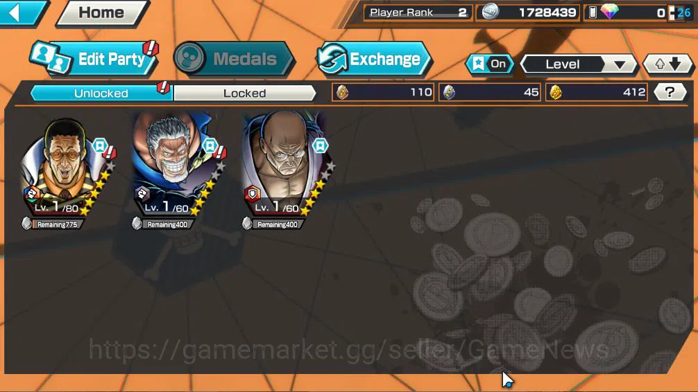 One Piece Bounty Rush Accounts Global|3 EX|AMS[Borsalino],5 Elder St V.Nusjuro,Le image 3