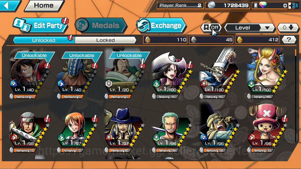 One Piece Bounty Rush Accounts Global|3 EX|AMS[Borsalino],5 Elder St V.Nusjuro,Le image 4