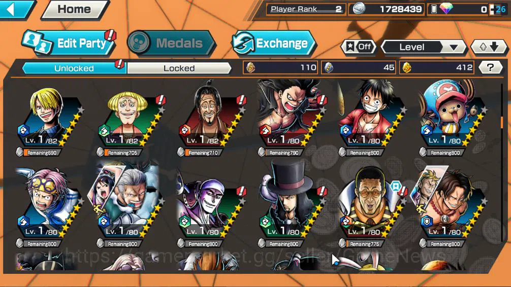 One Piece Bounty Rush Accounts Global|3 EX|AMS[Borsalino],5 Elder St V.Nusjuro,Le image 6