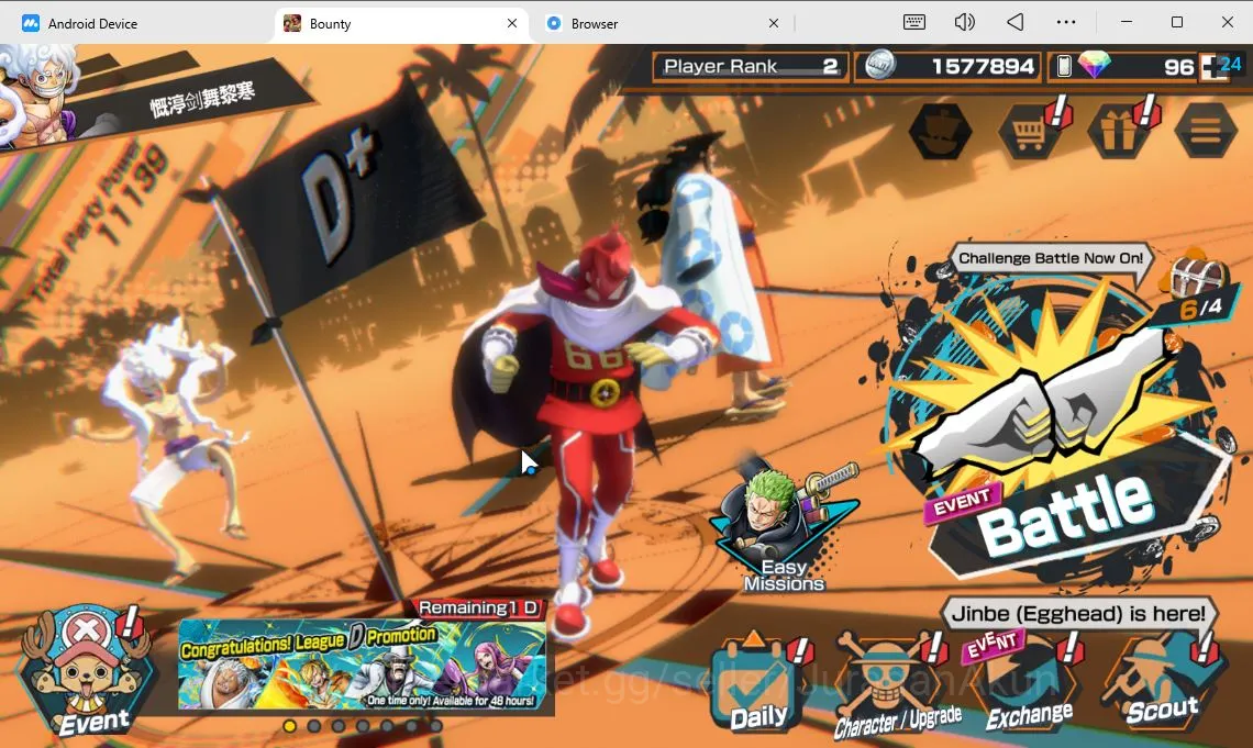 One Piece Bounty Rush Accounts Mid-Tier Global| 4 META EX|TEF Luffy,BlackBeard Kuzan,Flame Emperor Sabo,Onigashima 4