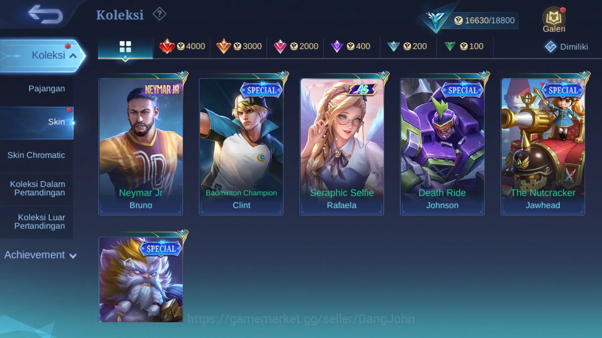 Mobile Legends: Bang Bang Accounts Others Hero 47 | Skin 68 | Transformers Roger | Luckybox kimmy, Akai | Saber Rafaela 6