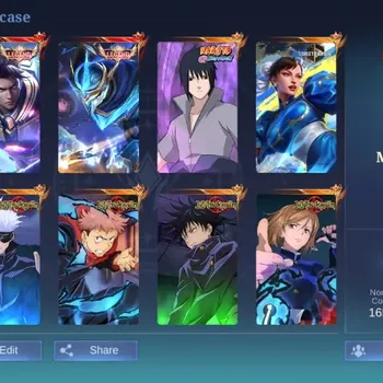Mobile Legends: Bang Bang Accounts Collector Global|Skin 596|Mega|HIGH WR|Legend Alucard+Gusion,Full JJK, Full