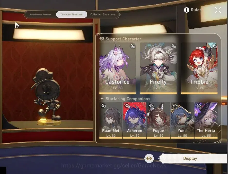 Honkai Star Rail Accounts Others Asia|TL 70|25 Limited|(Castorice,Firefly,Acheron,Yunli,Tribbie,Fugue)+Sign Ruan Mei E2,The 2