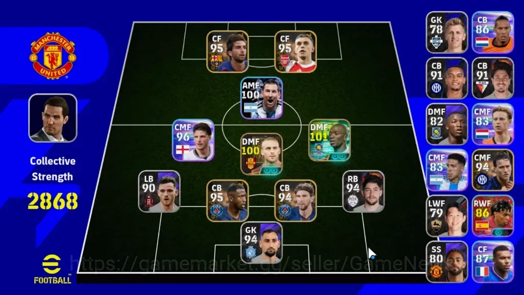eFootball Accounts Others Android|Power 2868|Epic Claude Makelele,Daniele De Rossi|Show Time Calvin Bassey,Lamine 1