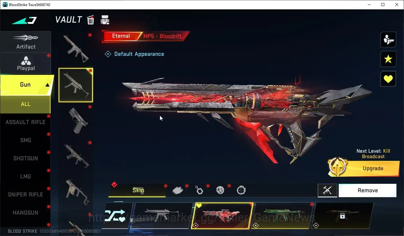 Blood Strike Accounts Collab Skin ASIA|ETERNAL MP5-BloodRift,MP7+Collab AOT2 Katya,M4A1-Battle Of Faith+ 4 1