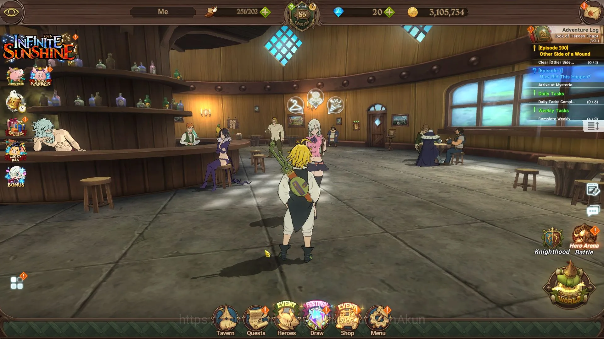 The Seven Deadly Sins: Grand Cross Accounts Midgame ASIA|4,1MCC|2 LR+8