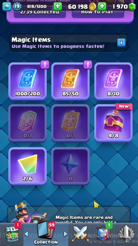 Clash Royale Accounts Midgame Lvl 19|Trophy 3282|KTL 8|Limited Skin| Card 57 | 2 Evo, 14 Epic, 22 Rare, 21 Common | 1970 5