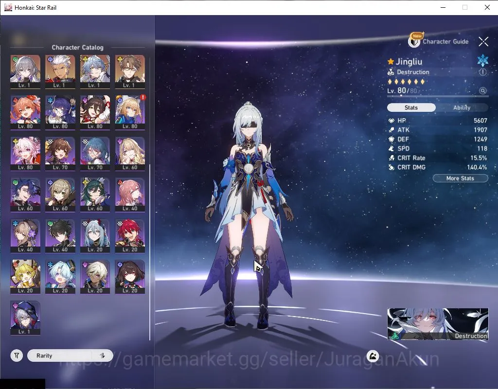 Honkai Star Rail Accounts Mid Game Asia|TL 70|12 Limited|JingliuE1+Sign,RuanMeiE1,Firefly,Acheron,Jade,BlackSwuan,Etc|MC 5