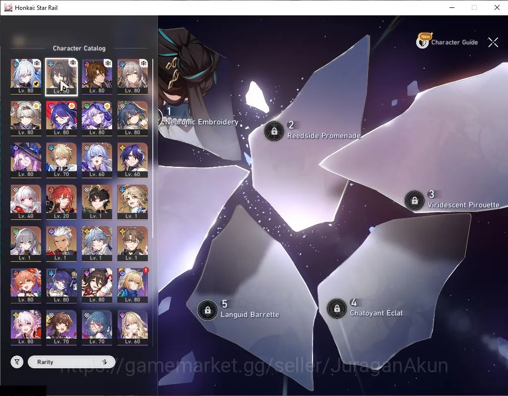 Honkai Star Rail Accounts Mid Game Asia|TL 70|12 Limited|JingliuE1+Sign,RuanMeiE1,Firefly,Acheron,Jade,BlackSwuan,Etc|MC 7