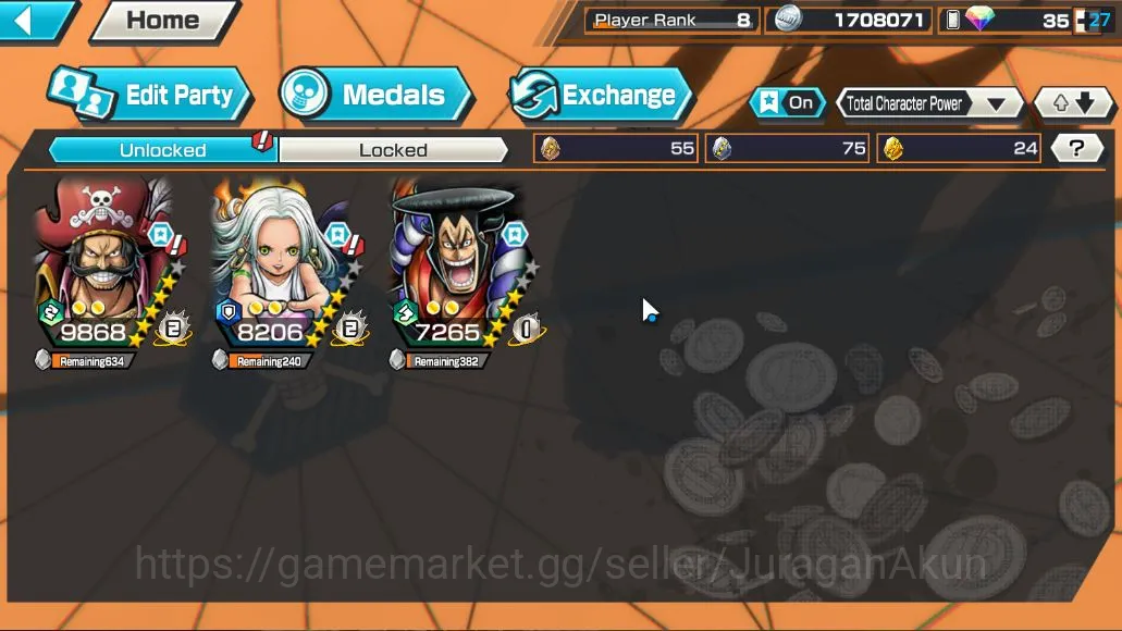 One Piece Bounty Rush Accounts Global| 3 META EX | Pirates GD Roger, Seraphim S-S image 4
