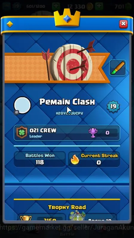 Clash Royale Accounts Lvl 19|Trophy 3160|KTL 8|Best Starter|Card 54|1 EV image 3