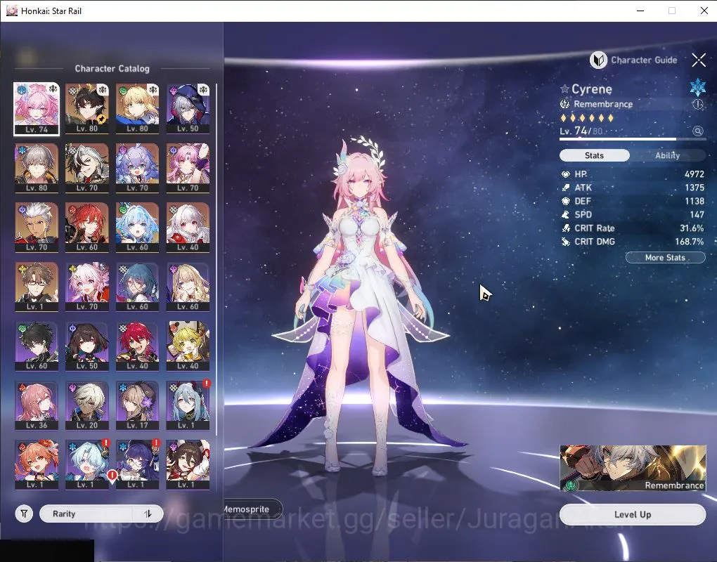 Honkai Star Rail Mid Game ASIA|TL 62|6 Limited|Cyrene,Dante,Cerydra,Saber,Bo image 1