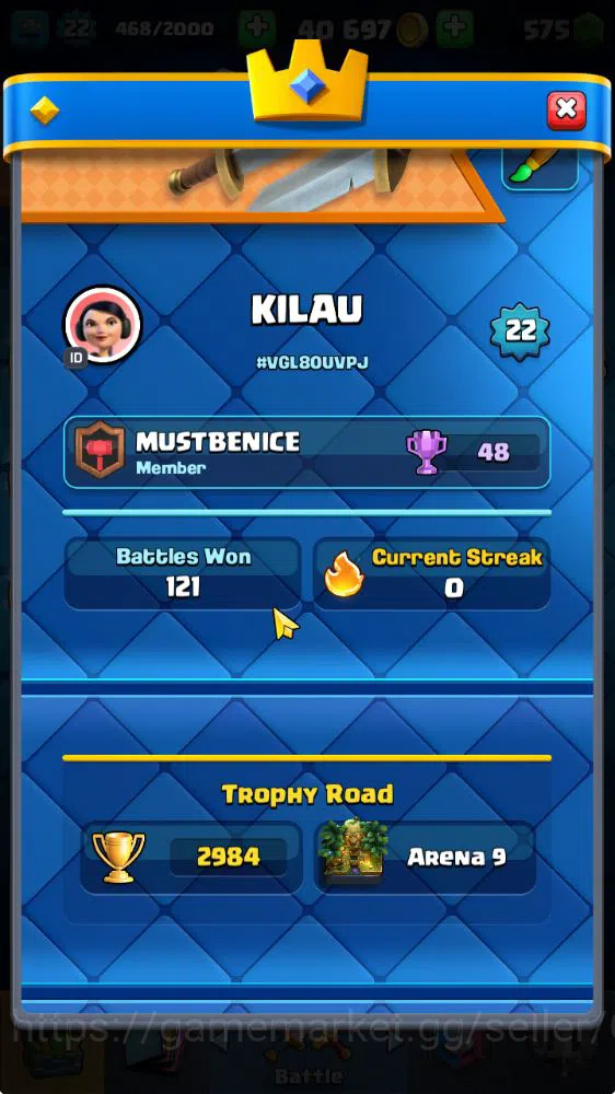 Clash Royale Accounts Lvl 22|Trophy 2984|KTL 9|Fresh Starter|Limited Ski image 2