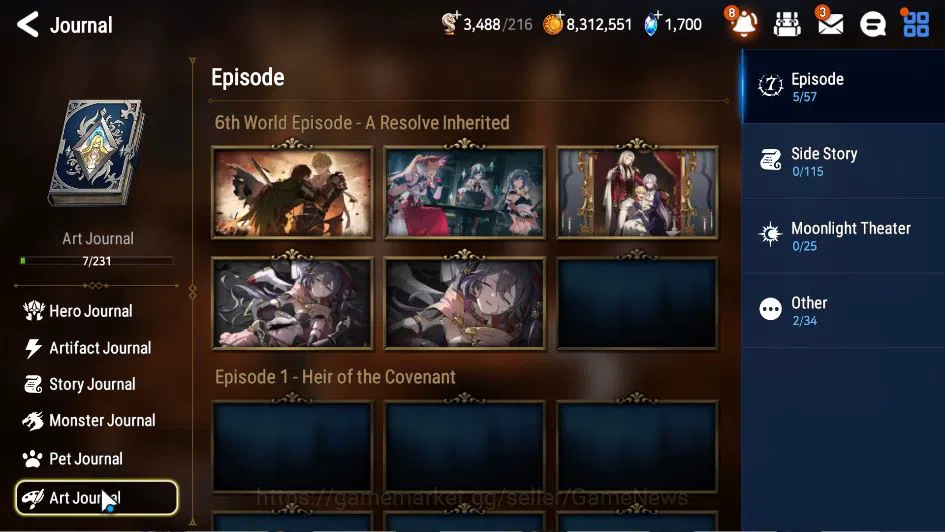 Epic Seven Accounts GLOBAL Unverif|New Era|3 ML(Belian, LOT Scales, BM image 11