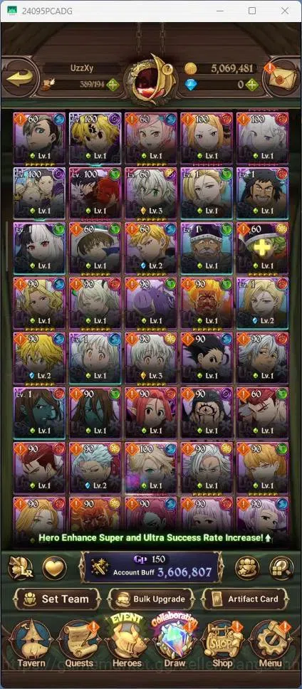 The Seven Deadly Sins: Grand Cross Accounts Global|3.6M CC|89 LS|LR Mesis 1/6|UR Menor 1/6,KOP image 7