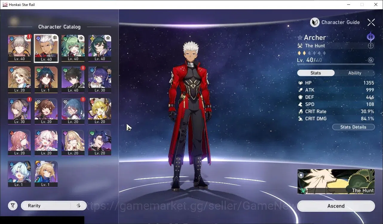 Honkai Star Rail Accounts Reroll Asia|TL 25|3 Limited| Archer,Blade,Huohuo +1 STD Char (Yanqing) |Rate On|Male Mc|The 1