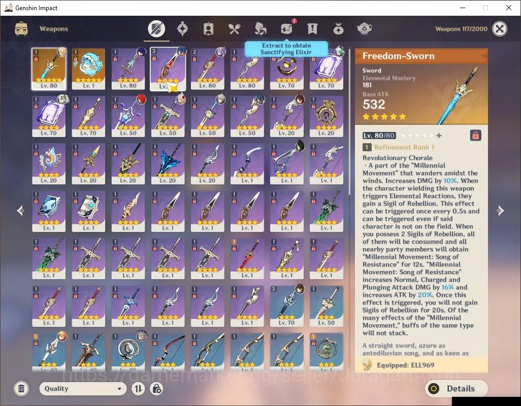 Genshin Impact Accounts Mid Game ASIA|AR 55| 3 Limited+ 2 [5 Star Weapon][Raiden,Zhongli,Nahida]|Primo 1,2K|48 Fragile|MC 2