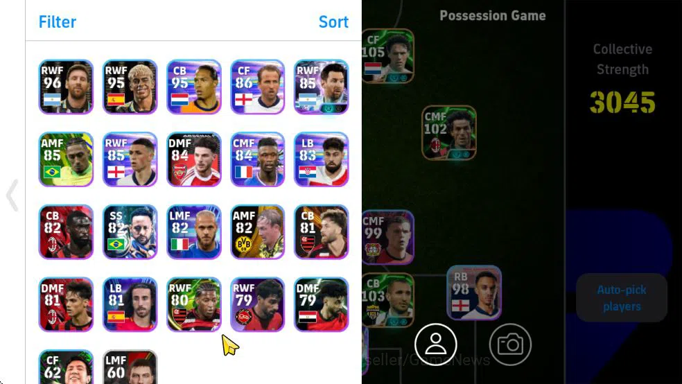 eFootball Accounts Mobile|Big time Shunsuke Nakamura,Adriano,Marco Va image 2