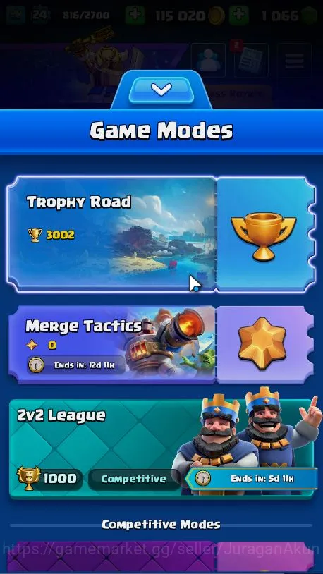 Clash Royale Accounts Midgame Lvl 24|Trophy 3002|KTL 9|Limited Skin|Card 63|2 EVO,17 Epic,23 Rare,24 Common|TakeEmail(CR1030) 2