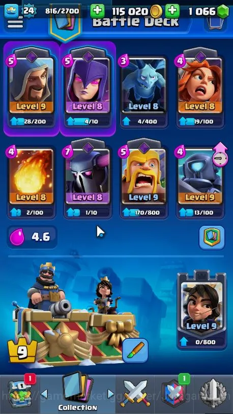 Clash Royale Accounts Midgame Lvl 24|Trophy 3002|KTL 9|Limited Skin|Card 63|2 EVO,17 Epic,23 Rare,24 Common|TakeEmail(CR1030) 5