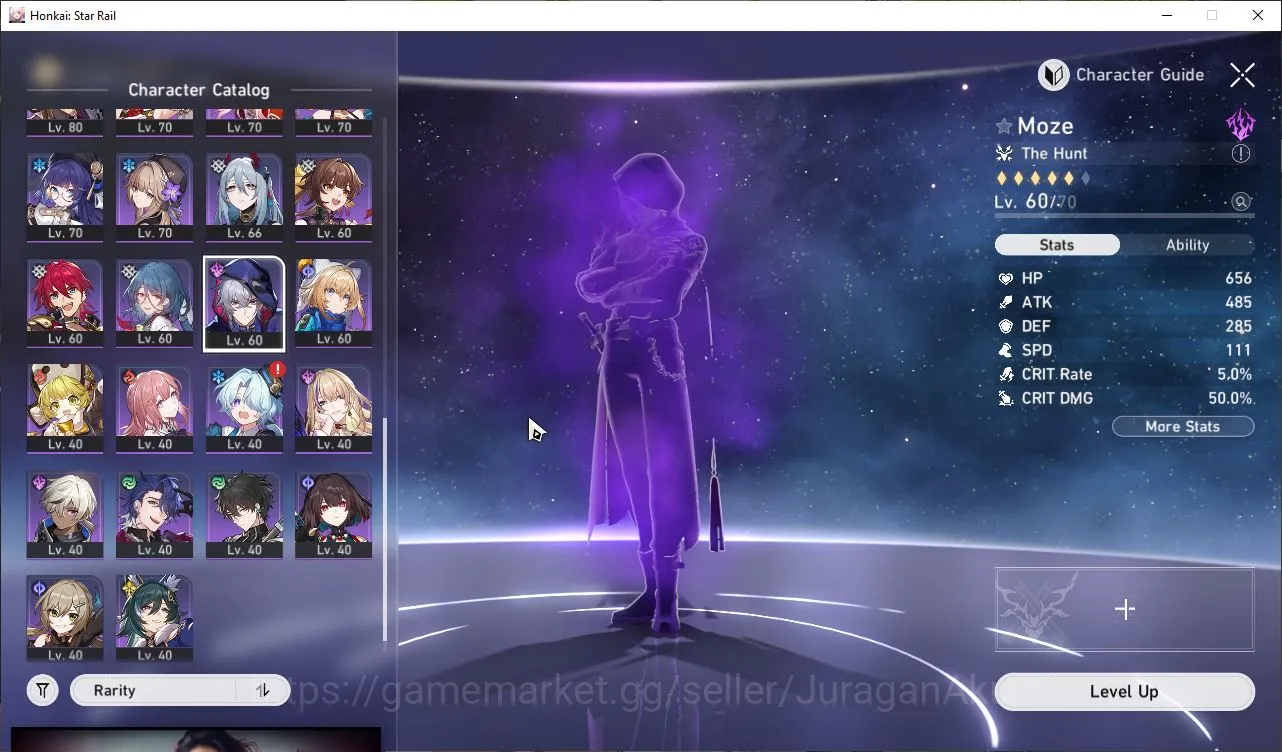 Honkai Star Rail Accounts End Game ASIA |TL 70|18 Limit|[Sunday,The 4