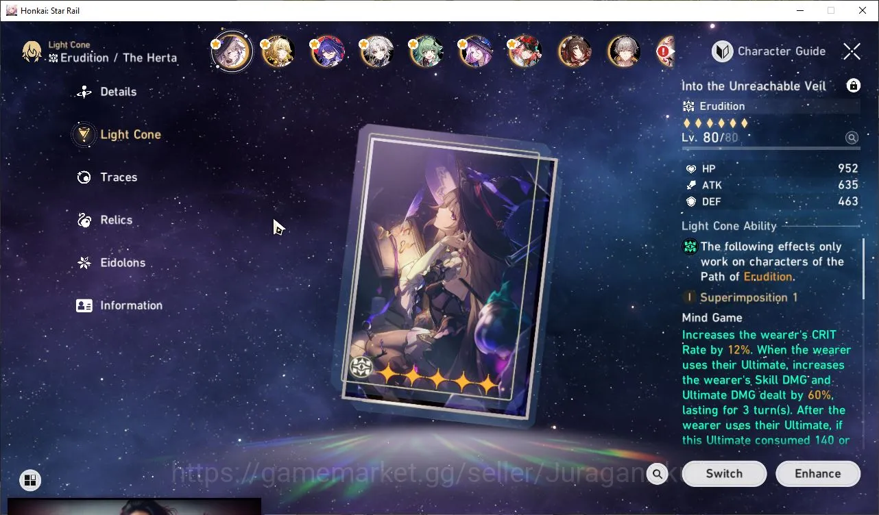Honkai Star Rail Accounts End Game ASIA |TL 70|18 Limit|[Sunday,The 6