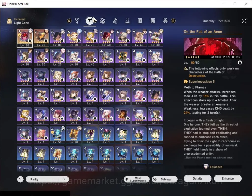 Honkai Star Rail Accounts Mid Game ASIA [TL63] 7 Limited (Archer)+Sign [Cerydra,FireflyE1,Hysilent,Sunday,Phainon,etc]|MC 6