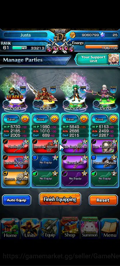 Grand Summoners Accounts Global|Rank 61|9 Ascend|FenTW,ShishioTW,Jay,Chloe, image 3