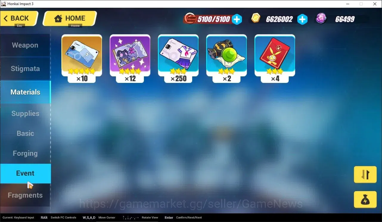 Honkai Impact 3rd Accounts Mid-Game SEA|Lv 72|Free ZZZ|[Kiana Herscher of the Void 2/4,Kiana Valkyrie 1/4,Rita Ros Argen 10
