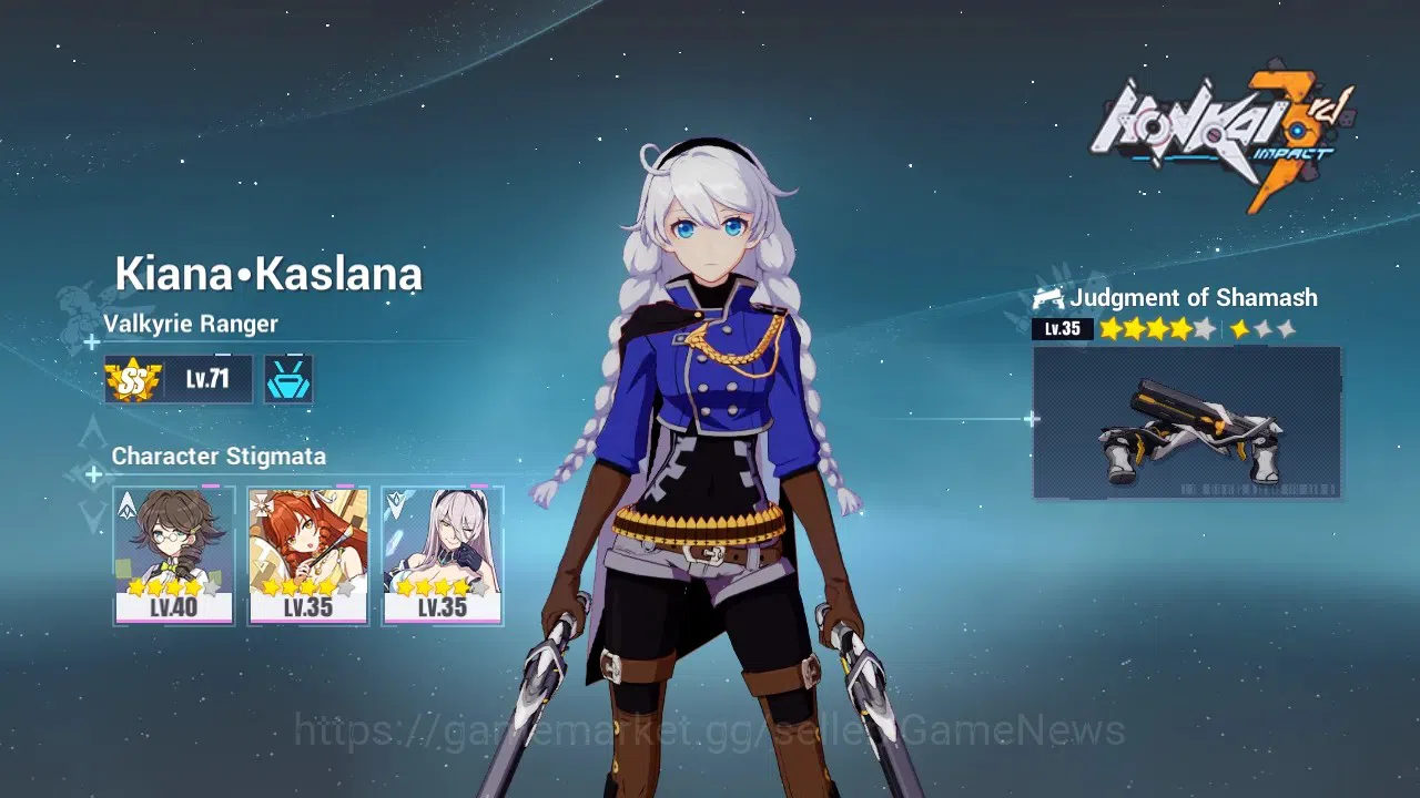 Honkai Impact 3rd Accounts Mid-Game SEA|Lv 72|Free ZZZ|[Kiana Herscher of the Void 2/4,Kiana Valkyrie 1/4,Rita Ros Argen 18