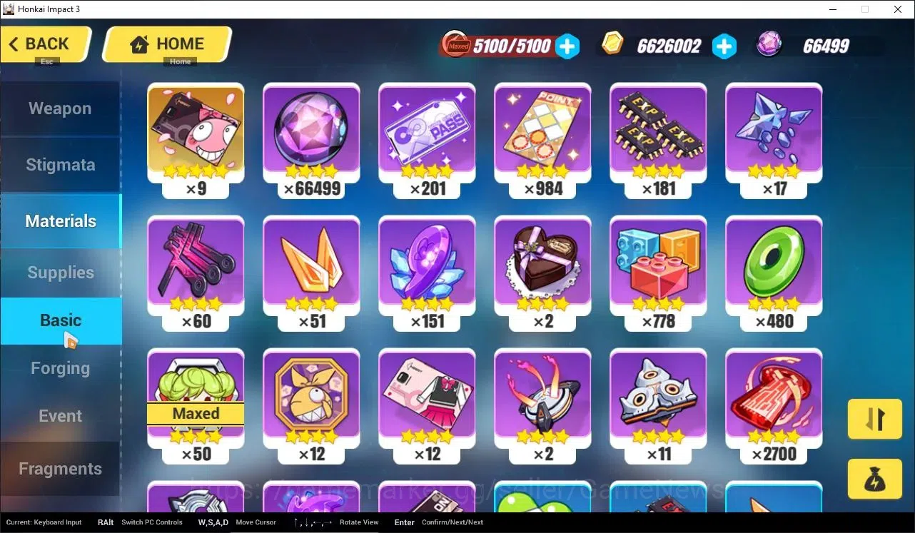 Honkai Impact 3rd Accounts Mid-Game SEA|Lv 72|Free ZZZ|[Kiana Herscher of the Void 2/4,Kiana Valkyrie 1/4,Rita Ros Argen 8
