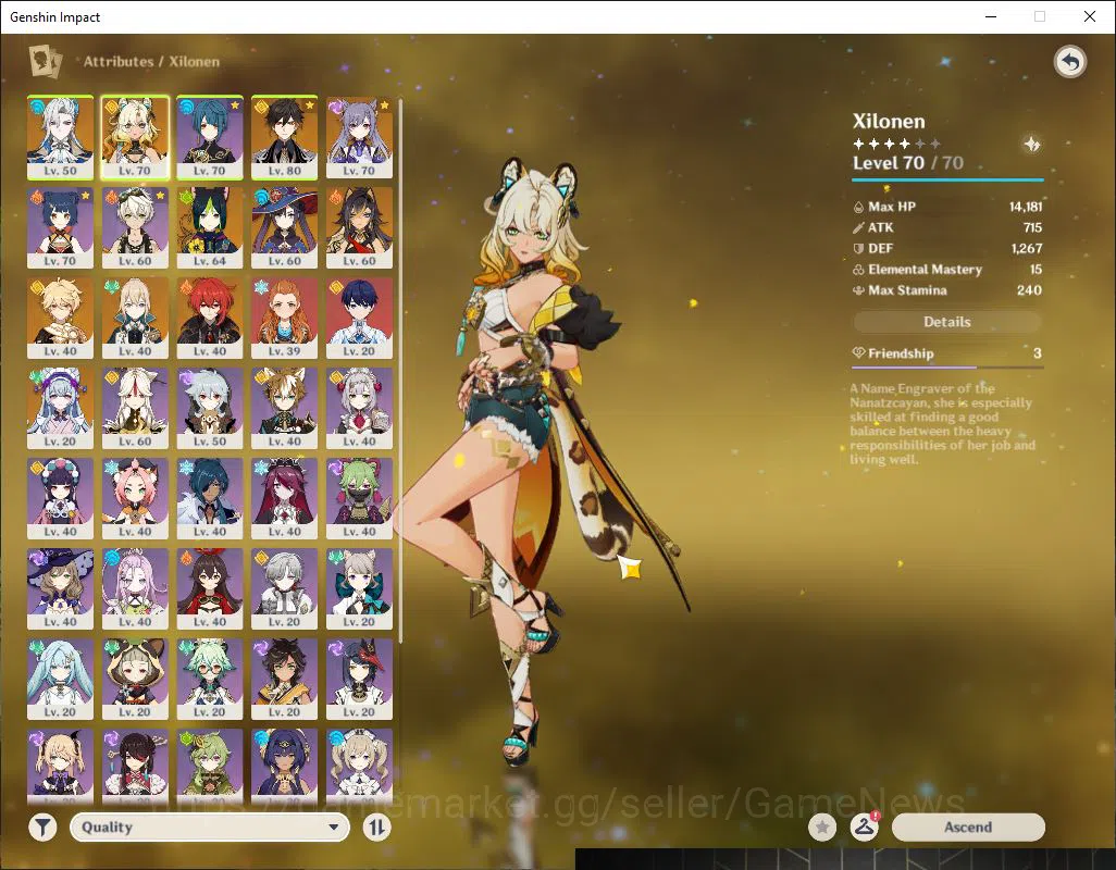 Genshin Impact Accounts Asia|AR 50|3 Limited| Xilonen,Neuvillette,Zhongli  image 3