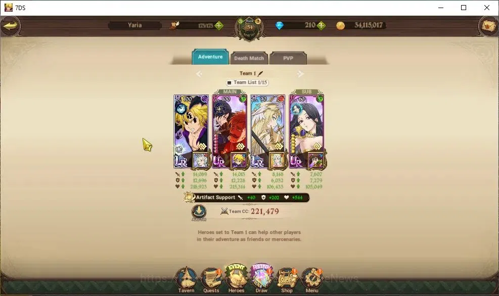The Seven Deadly Sins: Grand Cross Accounts Global|1,1M CC|210 DM|21 LS|3 LR+6 UR|Nemesis Meli image 8