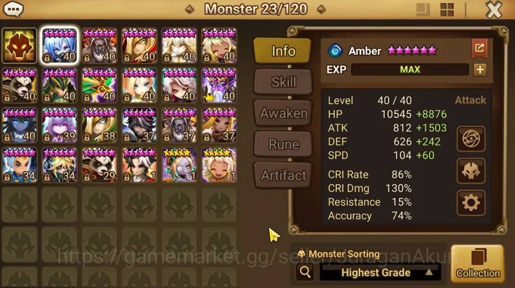 Summoners War: Sky Arena Accounts EU Lv100|1 LD Manannan + 20 NB5(Shi Hou,Leo,Odin,F image 3