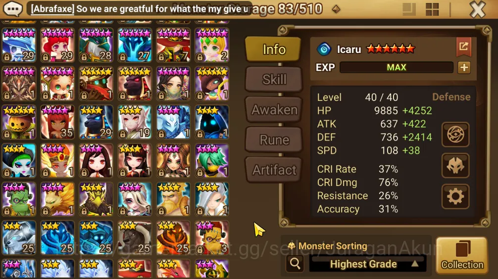 Summoners War: Sky Arena Accounts EU Lv100|1 LD Manannan + 20 NB5(Shi Hou,Leo,Odin,F image 4
