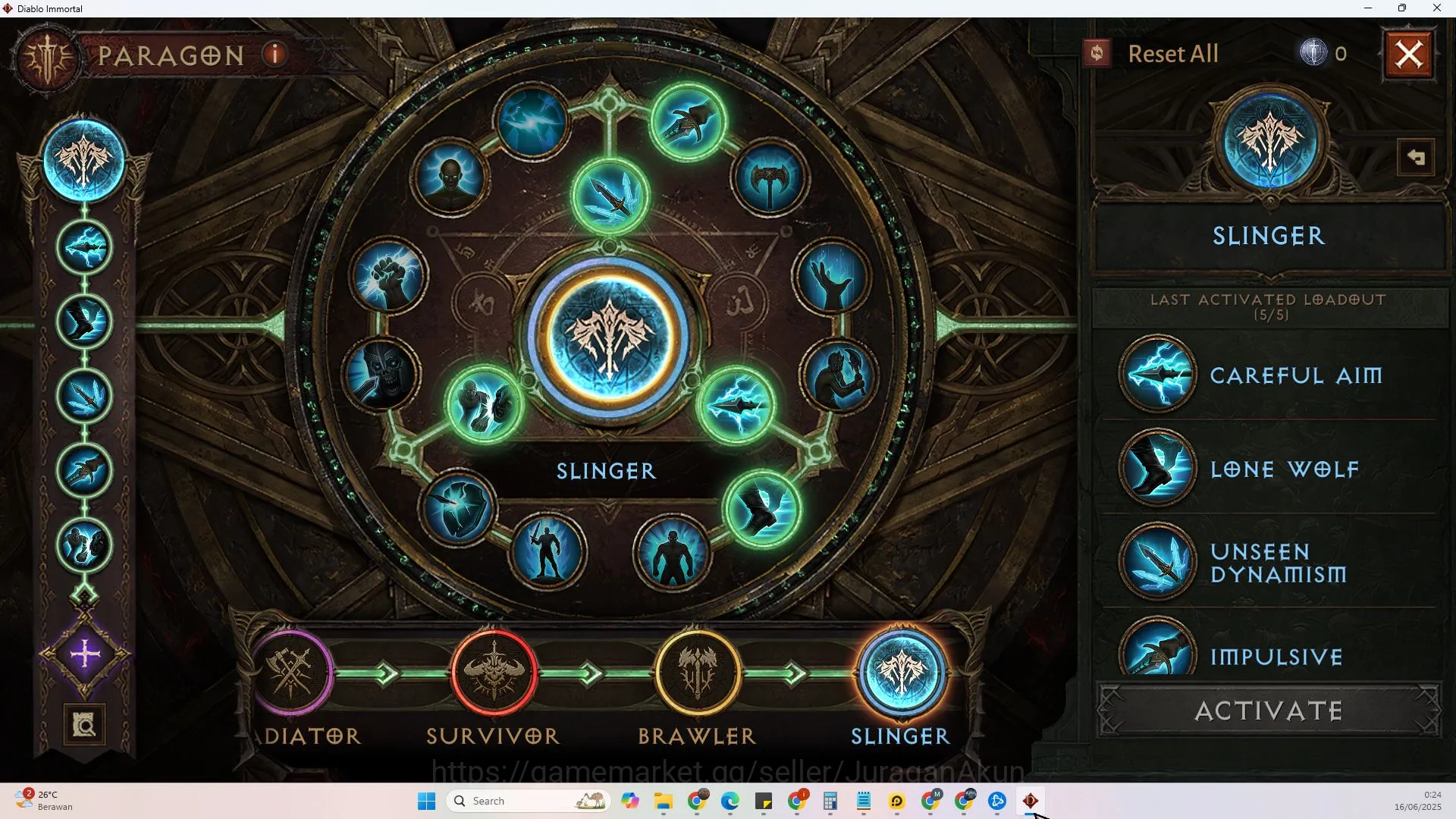Diablo Immortal Accounts Mid-Tier SEA - vasily||Lv 60(316)Necro(60,316)26KCR|Reso660|Hell 3 Harbinger lv 21 6