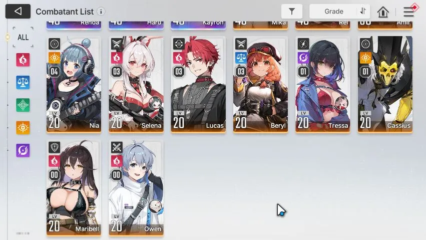 Chaos Zero Nightmare Accounts GLOBAL Lv40|9 SSR (ChizuruM1+Sign,YukiM1,VeronicaM1,Khalipe,Haru,Kayron,etc|11 SR +23 SR 2